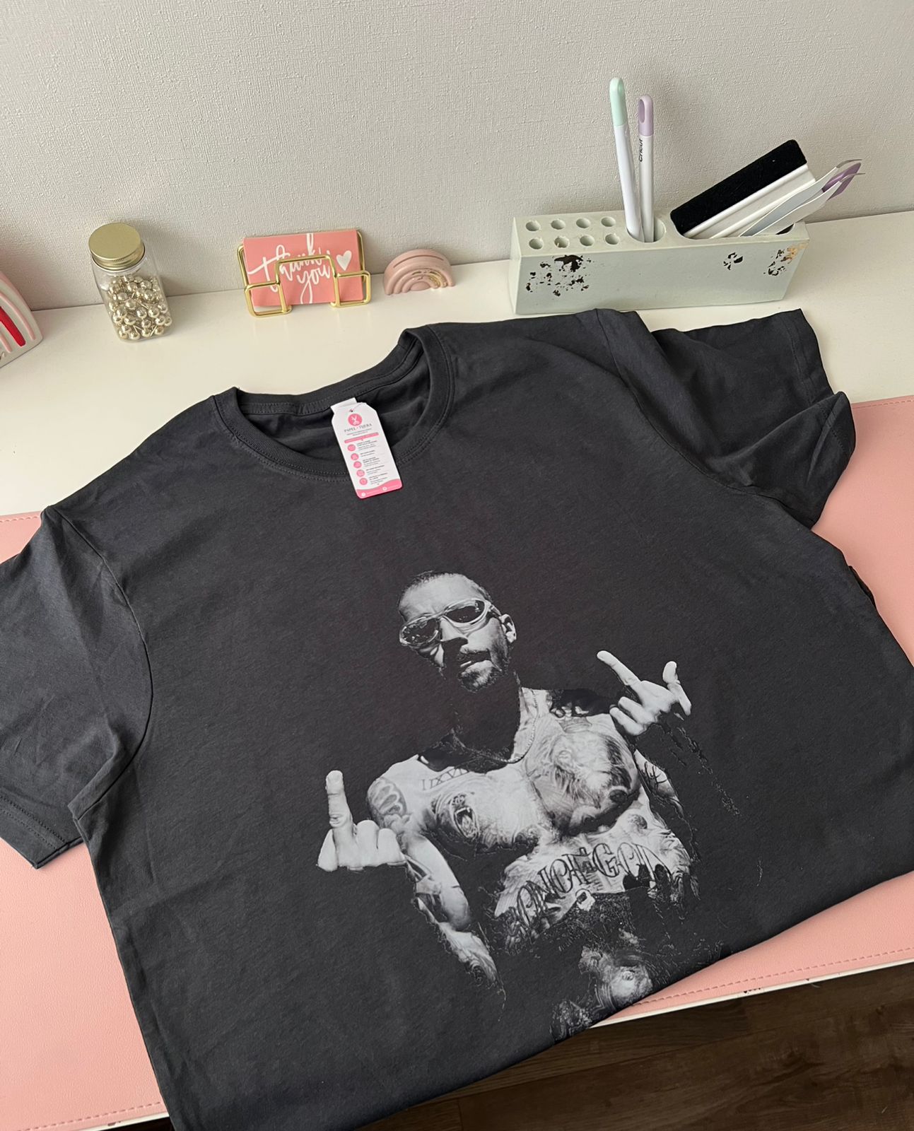 Polera Personalizada Justin Bieber - papel y tijera